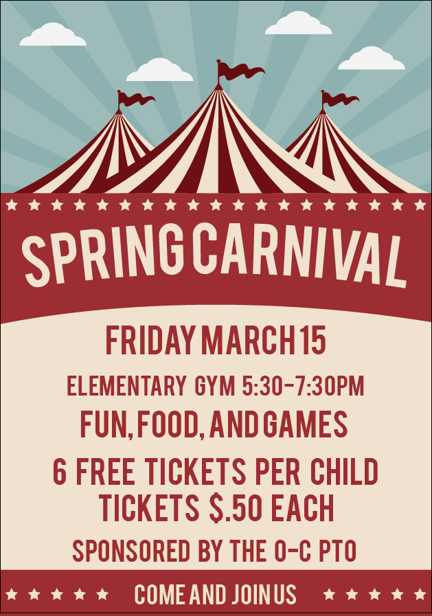 Cancelled Due to Flooding:  Spring Carnival March 15th