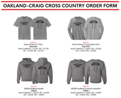 XC Shirt Orders