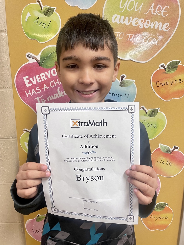 This awesome 2nd grader passed his Xtra math
